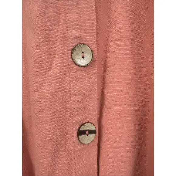 NWT Sea Breeze Peach Button Up Hood Swing Jacket #1399 Size 1X - Picture 4 of 7